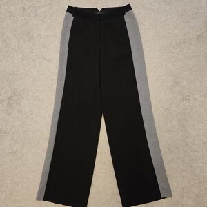 BCBG Two-Tone Wide Leg Pants in Black and Gray